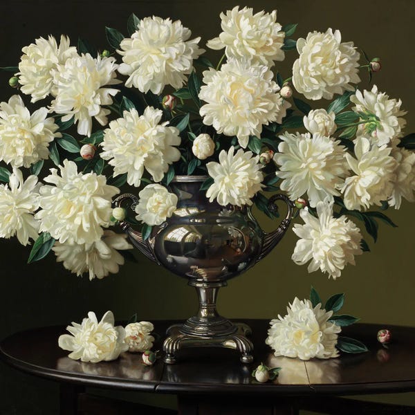 Peonies: White Peonies by Evan Wilson