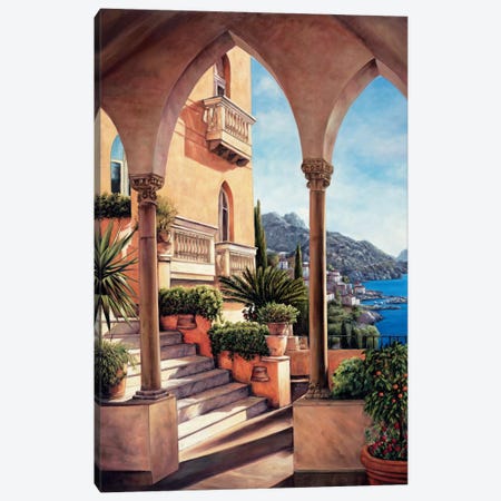 Palazzo On Amalfi Canvas Print #EWR3} by Elizabeth Wright Art Print