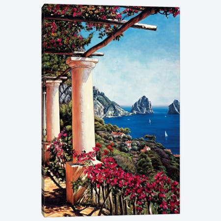 Pergola In Capri Canvas Print #EWR4} by Elizabeth Wright Canvas Artwork
