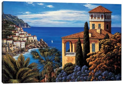 The Amalfi Coast Canvas Art Print - Restaurant