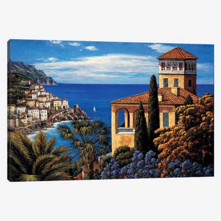 The Amalfi Coast Canvas Print #EWR5} by Elizabeth Wright Canvas Wall Art
