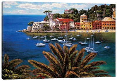 The Tuscan Coast Canvas Art Print - Restaurant