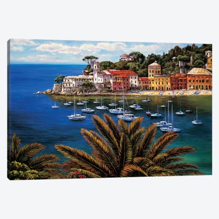 The Tuscan Coast Canvas Print #EWR6} by Elizabeth Wright Canvas Artwork