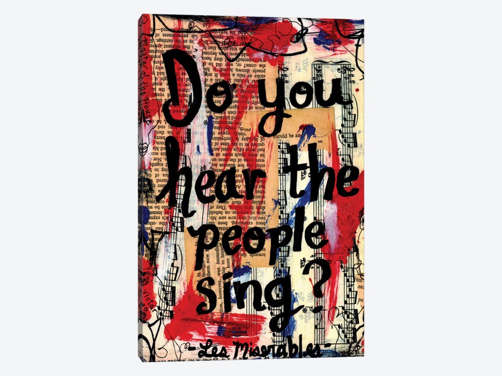 Sing From Les Miserables by Elexa Bancroft 1-piece Canvas Wall Art