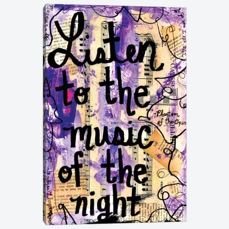 Music Of The Night Phantom Canvas Print #EXB109} by Elexa Bancroft Art Print