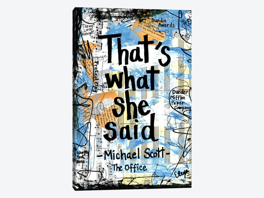 That's What She Said Office by Elexa Bancroft 1-piece Canvas Art Print