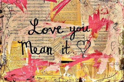 Love You, Mean It by Elexa Bancroft canvas print