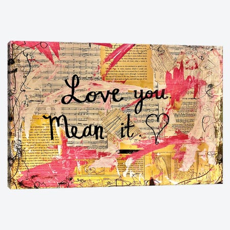 Love You, Mean It Canvas Print #EXB115} by Elexa Bancroft Canvas Print