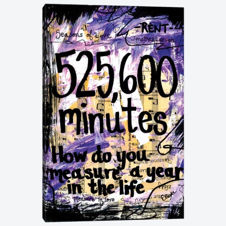 525,600 Minutes From Rent Canvas Print #EXB117} by Elexa Bancroft Art Print