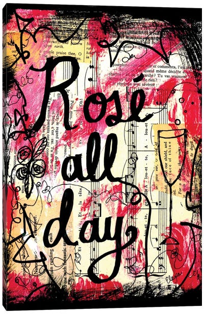 Rose All Day Canvas Art Print - Elexa Bancroft