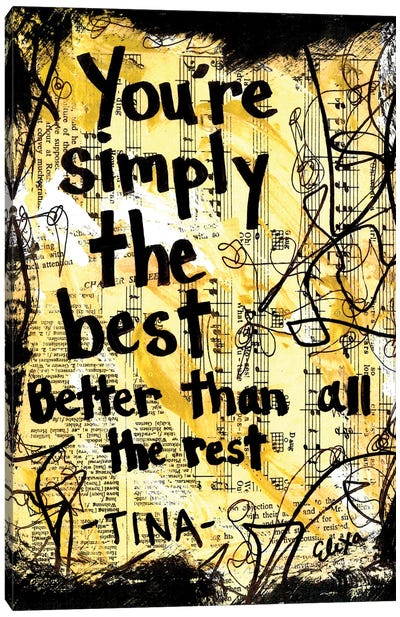 The Best By Tina Turner Canvas Art Print - Love Typography
