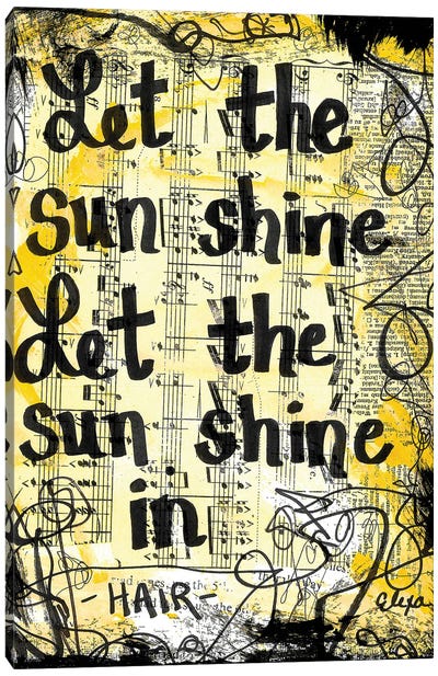 Let The Sun Shine Hair Canvas Art Print - Broadway & Musicals
