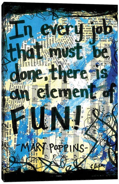 Element Of Fun Canvas Art Print - Mary Poppins