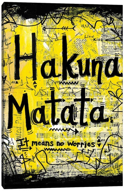 Hakuna Matata Lion King Canvas Art Print - Musical Movie Art