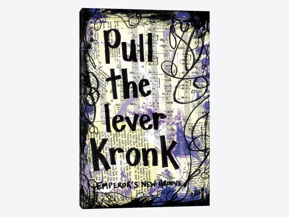 Pull The Lever Emperor's New Groove by Elexa Bancroft 1-piece Canvas Wall Art