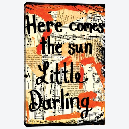 Here Comes The Sun By Beatles Canvas Print #EXB14} by Elexa Bancroft Canvas Print