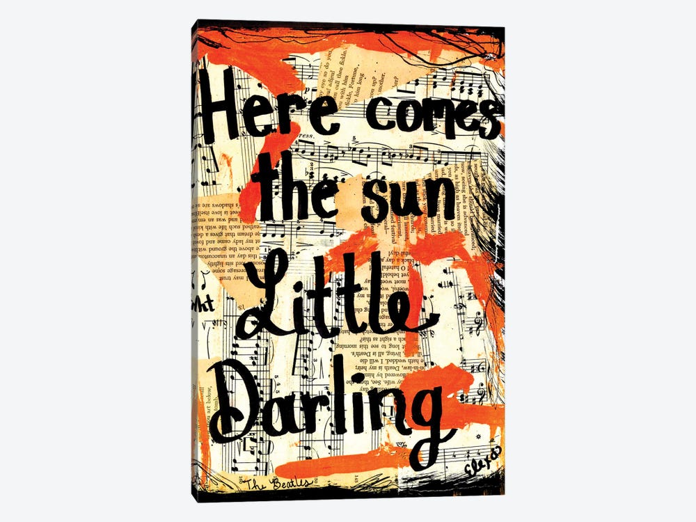 Here Comes The Sun By Beatles by Elexa Bancroft 1-piece Canvas Art Print