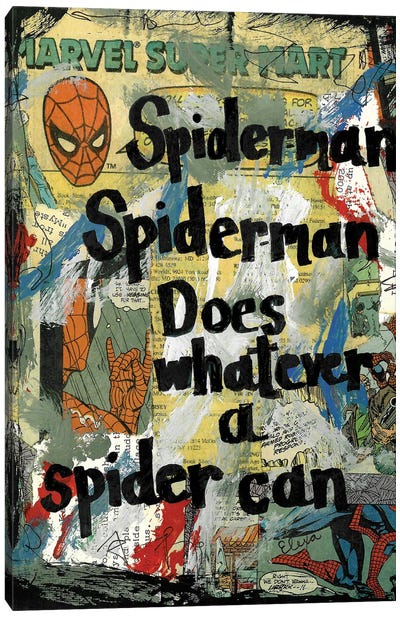 Spiderman Canvas Art Print - Elexa Bancroft