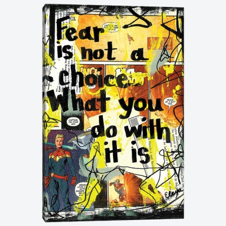 Fear Not A Choice Captain Marvel Canvas Print #EXB162} by Elexa Bancroft Canvas Art Print