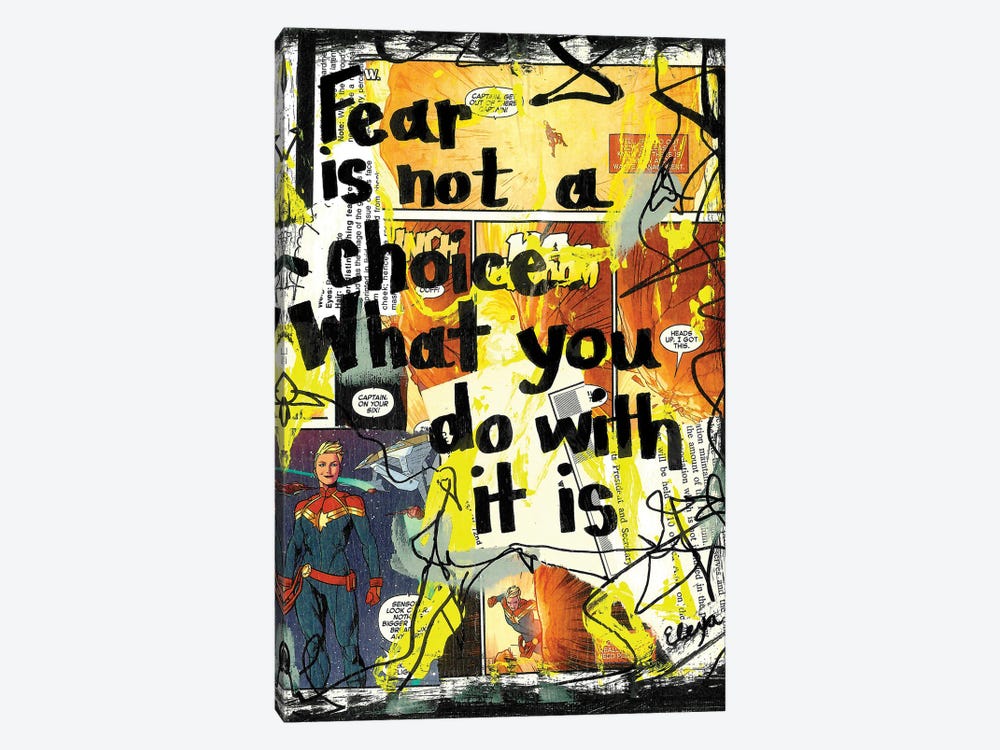 Fear Not A Choice Captain Marvel by Elexa Bancroft 1-piece Canvas Print