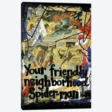 Friendly Neighborhood Spider-Man Canvas Print #EXB164} by Elexa Bancroft Canvas Artwork