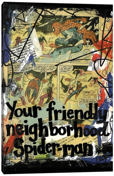 Friendly Neighborhood Spider-Man Canvas Art Print - Elexa Bancroft