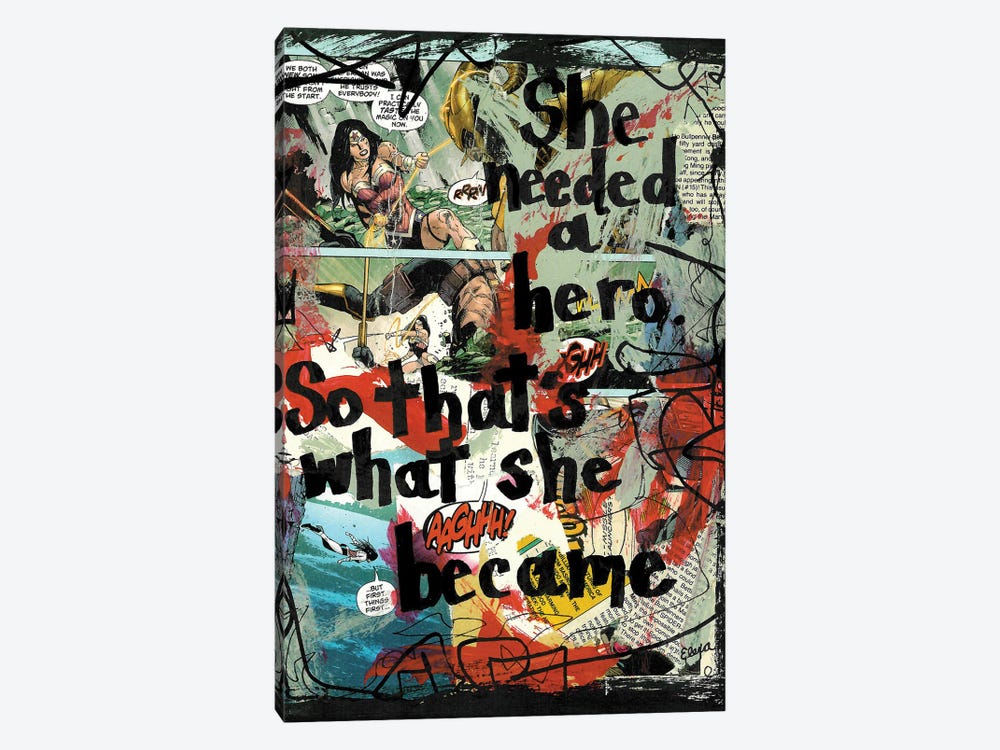 Needed A Hero Wonder Woman by Elexa Bancroft 1-piece Canvas Art Print