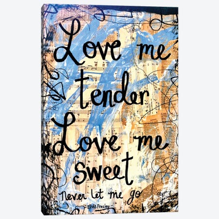 Love Me Tender By Elvis Canvas Print #EXB16} by Elexa Bancroft Canvas Art Print