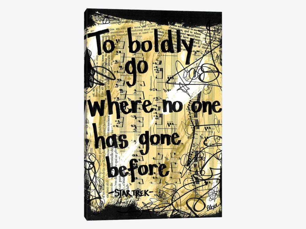 Boldly Go Star Trek by Elexa Bancroft 1-piece Canvas Art Print