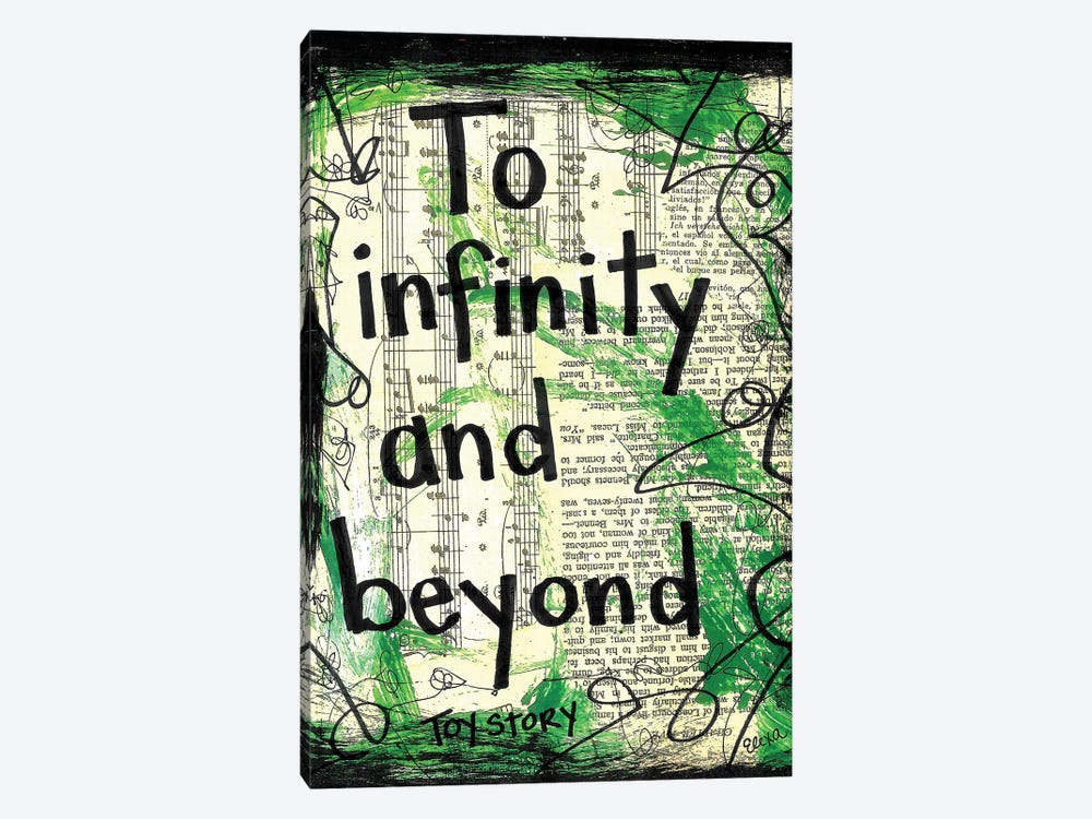 To Infinity And Beyond Toy Story by Elexa Bancroft 1-piece Canvas Wall Art
