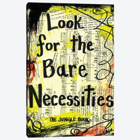 Bare Necessities Jungle Book Canvas Print #EXB173} by Elexa Bancroft Canvas Art