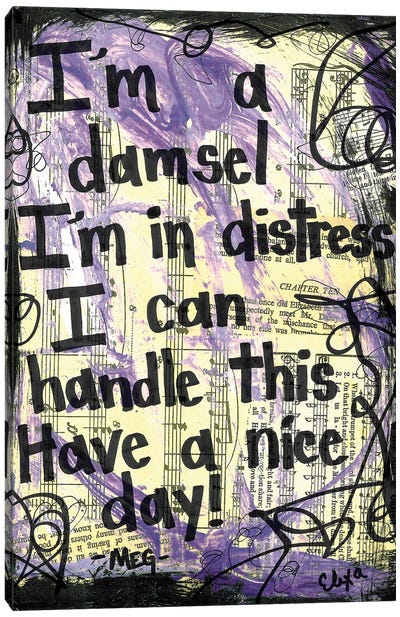 Damsel Distress Hercules Canvas Art Print - Elexa Bancroft