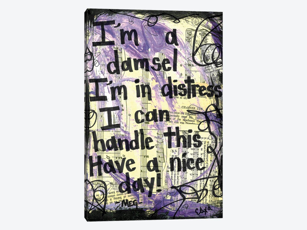 Damsel Distress Hercules by Elexa Bancroft 1-piece Canvas Artwork