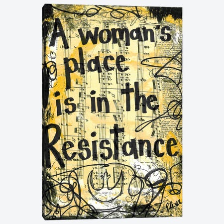 Woman Resistance Star Wars Canvas Print #EXB183} by Elexa Bancroft Art Print