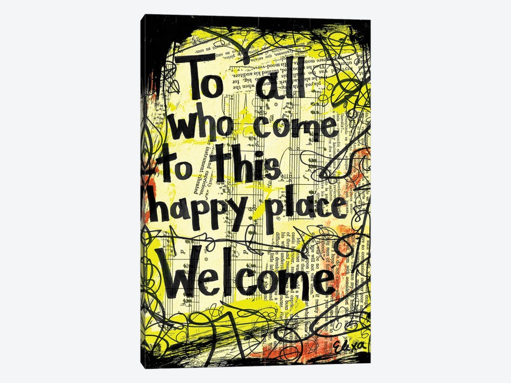 Happy Place Welcome Disney by Elexa Bancroft 1-piece Canvas Artwork