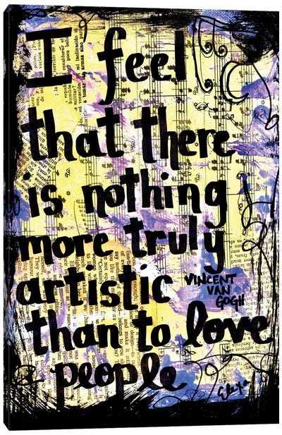 Love Van Gogh Canvas Art Print - Elexa Bancroft