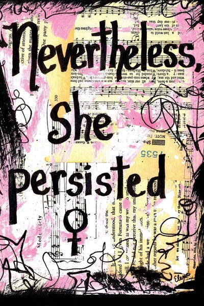 Nevertheless She Persisted by Elexa Bancroft canvas print