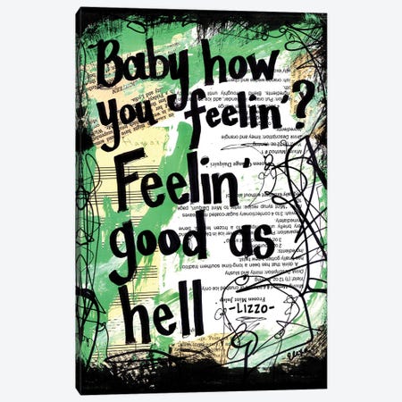 Feeling Good As Hell By Lizzo Canvas Print #EXB30} by Elexa Bancroft Canvas Wall Art