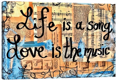 Love Is The Music Canvas Art Print