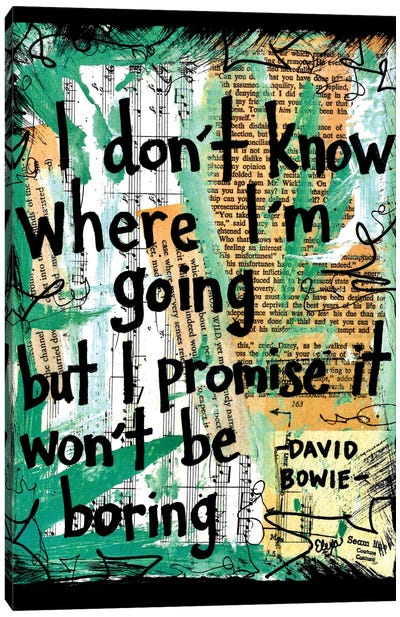 Where I'm Going Bowie Canvas Art Print - Exploration Art