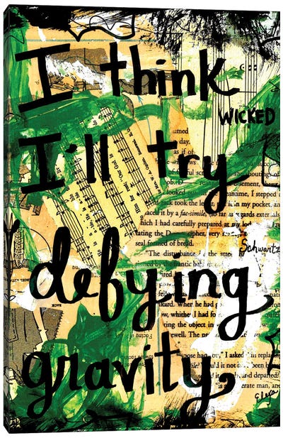 Defying Gravity Wicked Canvas Art Print - Performing Arts