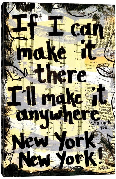 New York New York Canvas Art Print - Broadway & Musicals