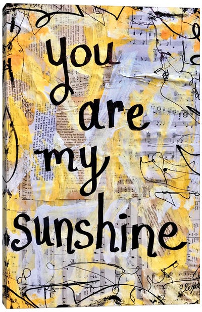 You Are My Sunshine Canvas Art Print - Love Typography
