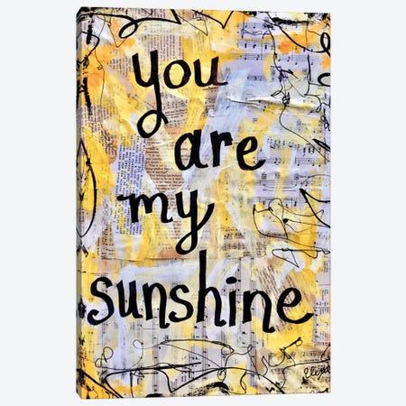 You Are My Sunshine Canvas Print #EXB39} by Elexa Bancroft Canvas Wall Art