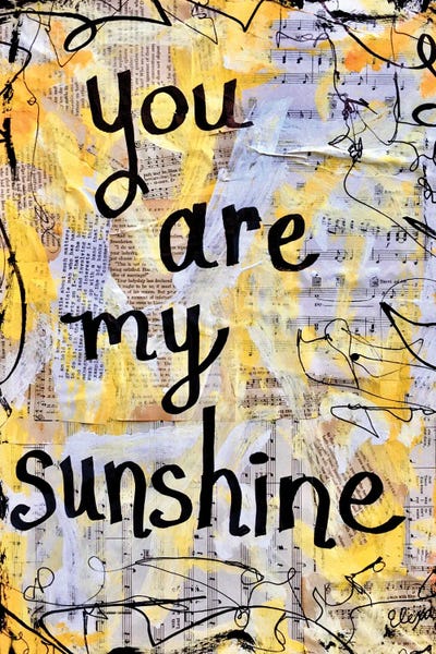 Kids Inspirational Art: You Are My Sunshine by Elexa Bancroft