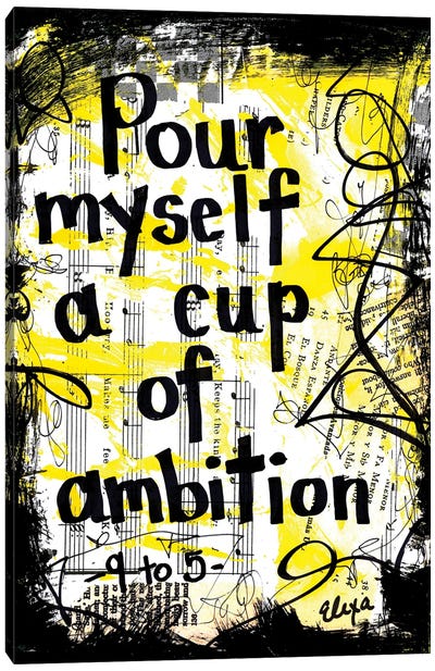9 To 5 By Dolly Parton Canvas Art Print - Determination Art