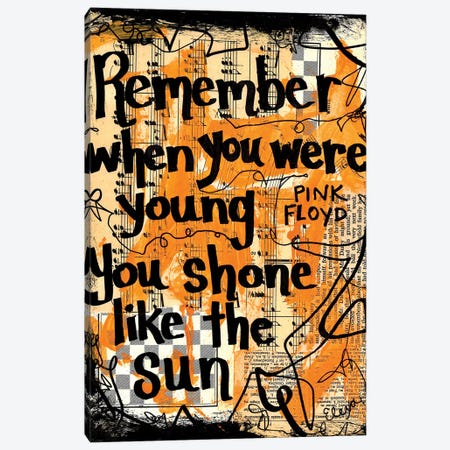 Shone Like The Sun By Pink Floyd Canvas Print #EXB56} by Elexa Bancroft Art Print