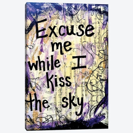Kiss The Sky By Jimi Hendrix Canvas Print #EXB58} by Elexa Bancroft Canvas Artwork