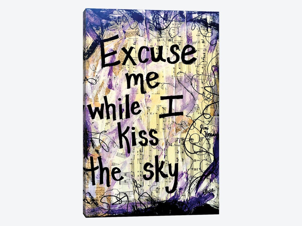 Kiss The Sky By Jimi Hendrix by Elexa Bancroft 1-piece Art Print