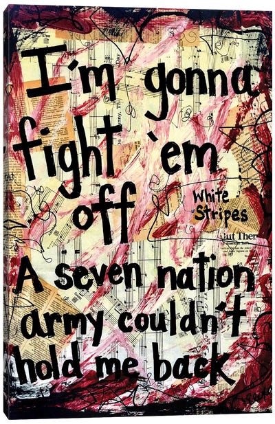 Seven Nation Army By White Stripes Canvas Art Print - Song Lyrics Art
